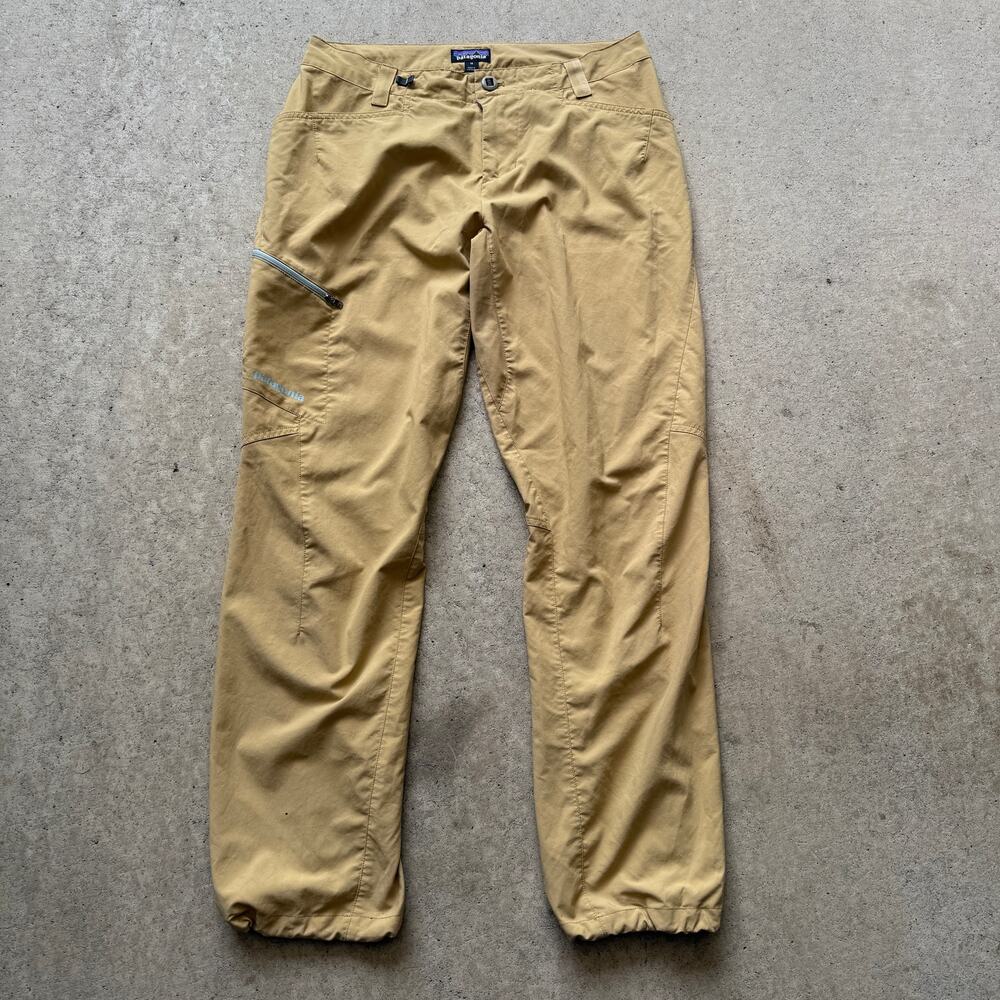 Women's Patagonia Khaki Tan RPS Lightweight Outdoor Hiking Rock Pants Sz 10